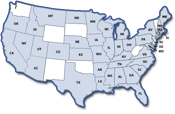 USA map of Crown Trophy Stores