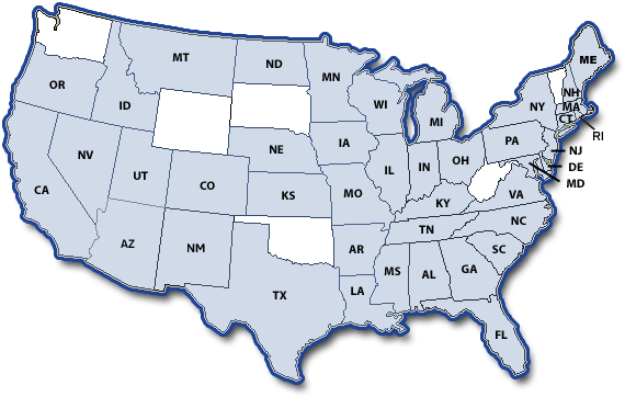 USA map of Crown Trophy Stores